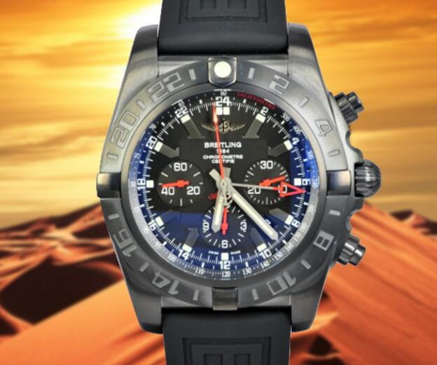 Black steel case matches with black rubber strap, with the unique charm, also combining the bidirectional rotating bezel which specially engraved with the 24-hour scale, providing the convenient and reliable third time zone.
